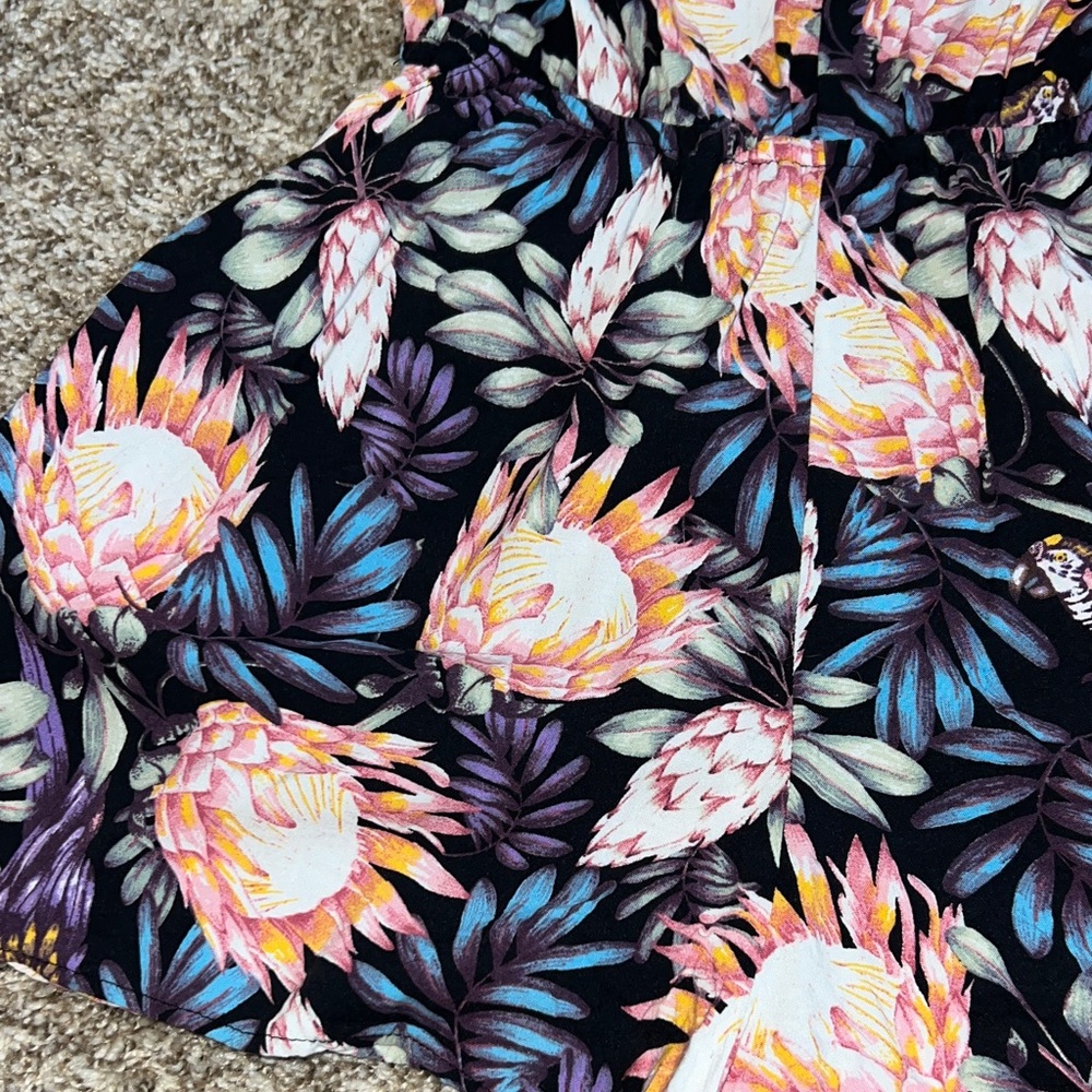 H&M Floral Swim Coverup in Black and Pink - Picture 3 of 6